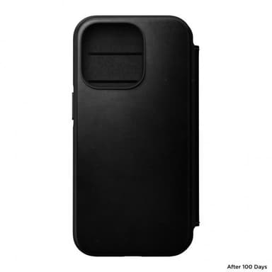 NOMAD iPhone 14 Pro Etui Modern Leather Folio Horween Svart