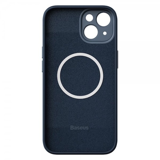 Baseus iPhone 14 Plus Deksel Liquid Silica Gel MagSafe Blå