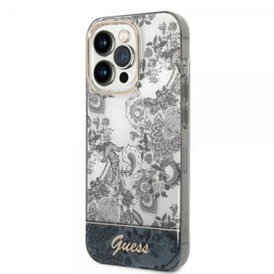Guess iPhone 14 Pro Deksel Toile de Jouy Grå
