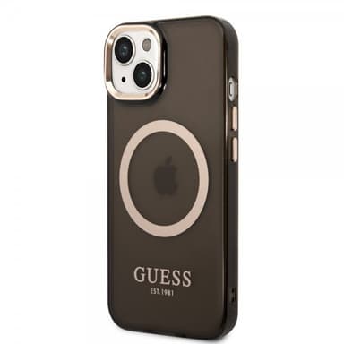 Guess iPhone 14 Plus Deksel Translucent MagSafe Svart