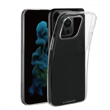 Vivanco iPhone 14 Pro Deksel Slim TPU Transparent Klar