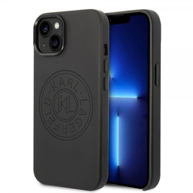 Karl Lagerfeld iPhone 14 Plus Deksel Logo Perforert Svart