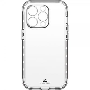 Black Rock iPhone 14 Pro Deksel 360° Real Glass Case Svart Klar