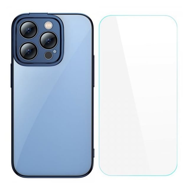 Baseus iPhone 14 Pro Max Deksel Glitter Series Blå
