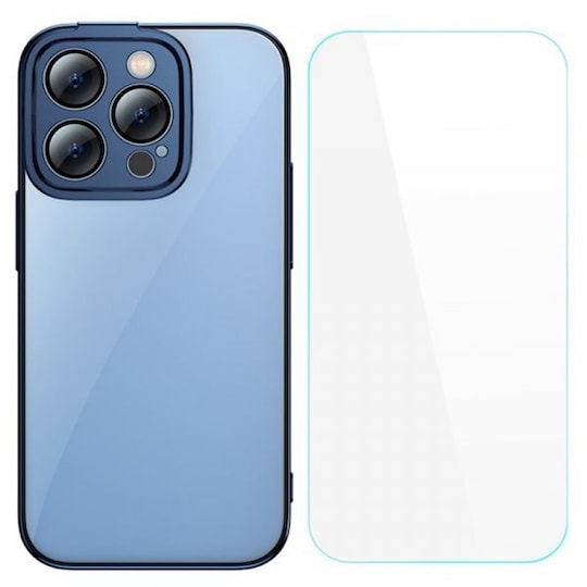 Baseus iPhone 14 Pro Max Deksel Glitter Series Blå