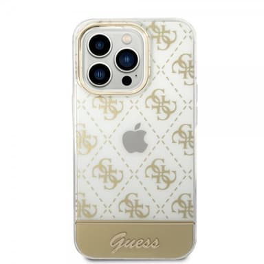 Guess iPhone 14 Pro Deksel Bottom Stripe Script Logo Gull