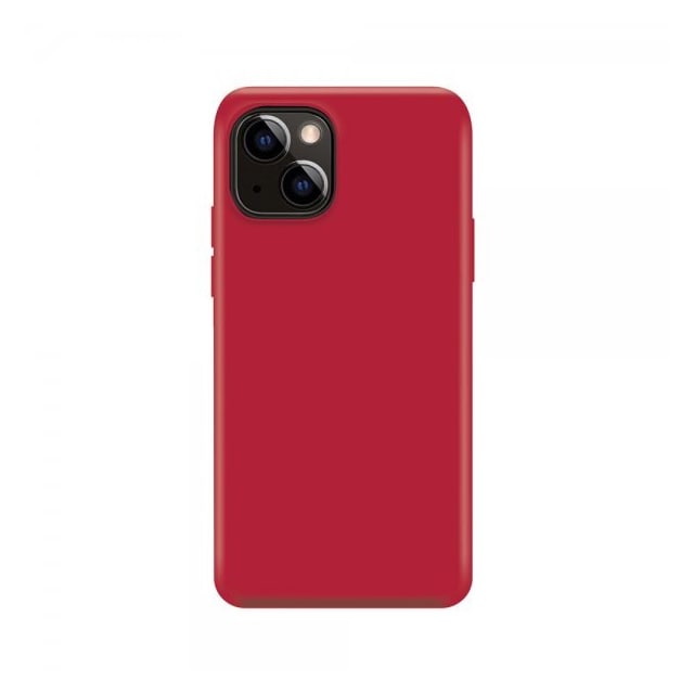 XQISIT iPhone 14 Plus Deksel Silicone Case Rød