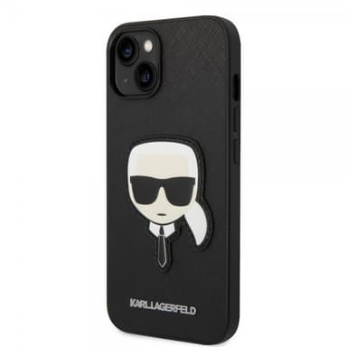 Karl Lagerfeld iPhone 14 Plus Deksel Saffiano Karl Svart