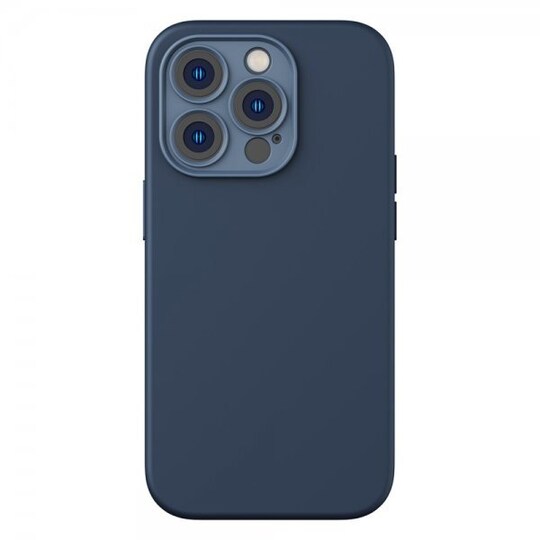 Baseus iPhone 14 Pro Deksel Liquid Silica Gel MagSafe Blå