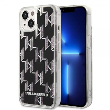 Karl Lagerfeld iPhone 14 Plus Deksel Liquid Glitter Monogram Svart