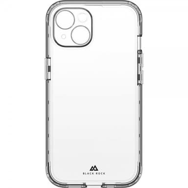 Black Rock iPhone 14 Deksel 360° Real Glass Case Svart Klar