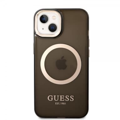 Guess iPhone 14 Plus Deksel Translucent MagSafe Svart