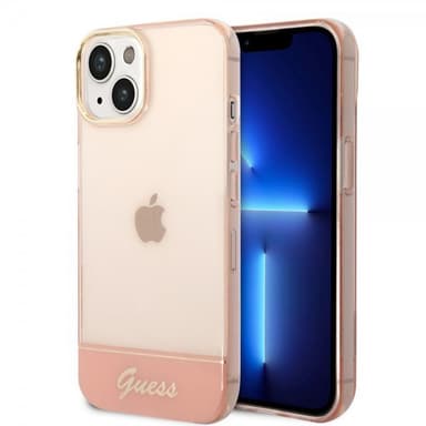Guess iPhone 14 Deksel Translucent Rosa