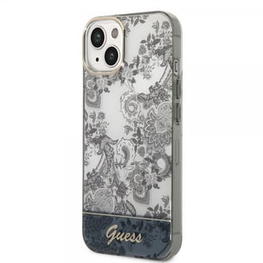 Guess iPhone 14 Plus Deksel Toile de Jouy Grå