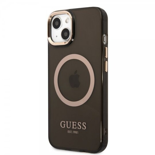 Guess iPhone 13 Deksel Translucent MagSafe Svart