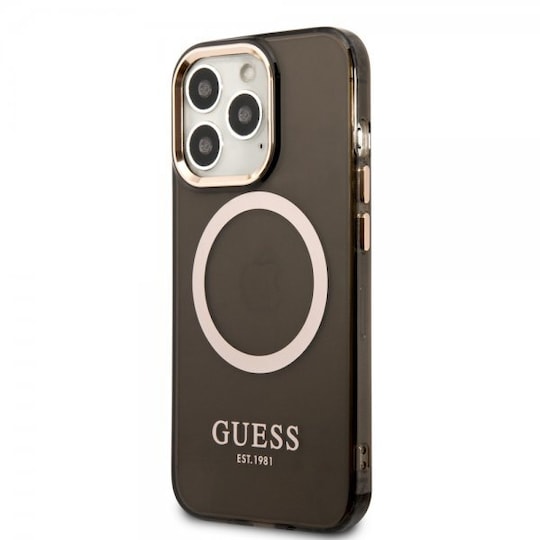 Guess iPhone 13 Pro Deksel Translucent MagSafe Svart