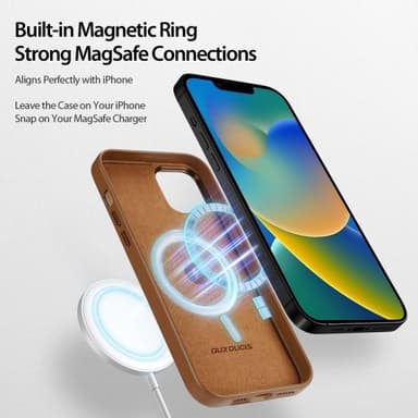 DUX DUCIS iPhone 14 Plus Deksel Grit Series MagSafe Brun