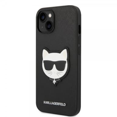 Karl Lagerfeld iPhone 14 Plus Deksel Saffiano Choupette Svart