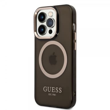 Guess iPhone 14 Pro Deksel Translucent MagSafe Svart