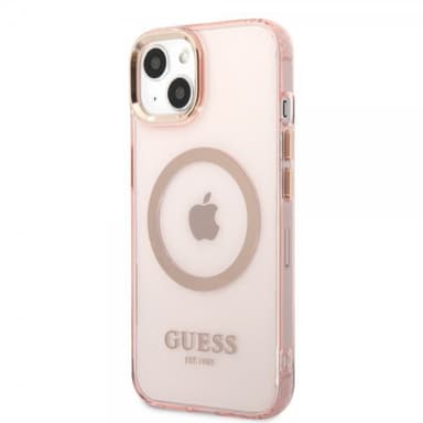 Guess iPhone 13 Deksel Translucent MagSafe Rosa