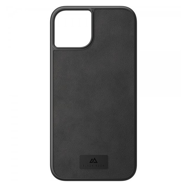 Black Rock iPhone 14 Plus Deksel Real Leather Case Svart