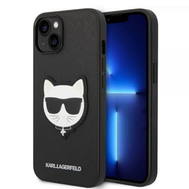 Karl Lagerfeld iPhone 14 Plus Deksel Saffiano Choupette Svart