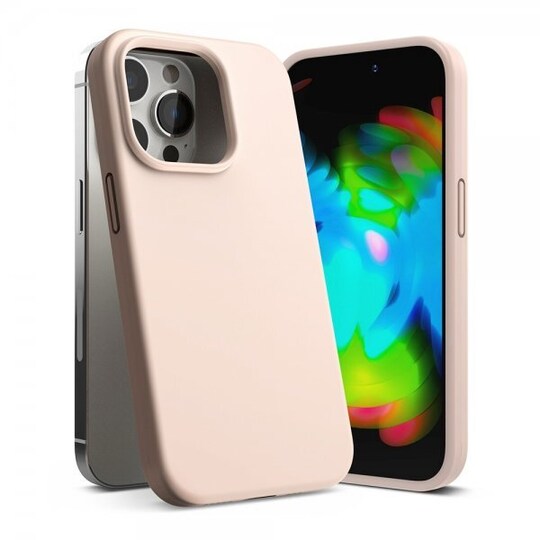 Ringke iPhone 14 Pro Max Deksel Silikoni Pink Sand