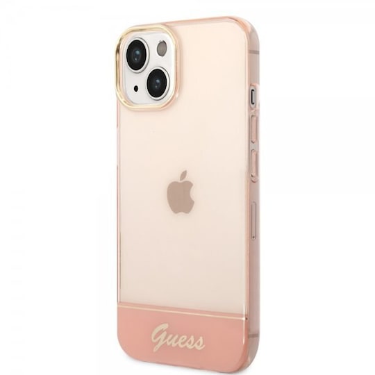 Guess iPhone 14 Plus Deksel Translucent Rosa