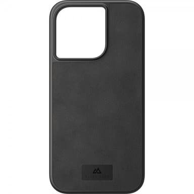 Black Rock iPhone 14 Pro Deksel Real Leather Case Svart