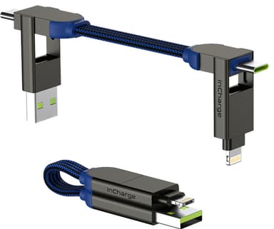 Rolling Square InCharge X 100W multiportkabel (blå)