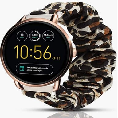 Klokkebånd i Scrunchie-stil Flerfarget 22 mm Samsung Galaxy Watch 46mm/Gear S3 Classic, Garmin VivoActive 4, Huawei Watch 3/ 3 Pro, Pebble Time
