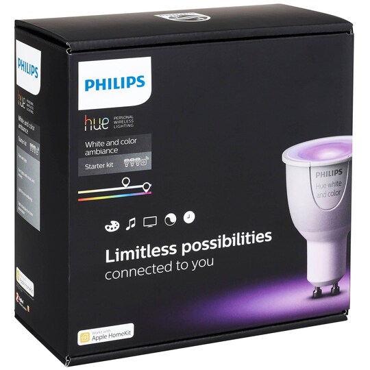 Philips White and color ambiance startsett (6.5W G10)