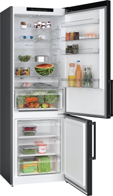 Bosch kombiskap KGN49VXCT (Sort inox)