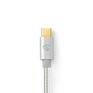 USB 3.1 GEN 2 Sync, Lade- og AV-Støttekabel | Gullbelagt 1,0 m | USB-Câ„¢ Hann til