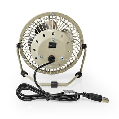 Bord-vifte | USB-Strøm | Diameter: 100 mm | 3 W | 1 Hastighet | Grå