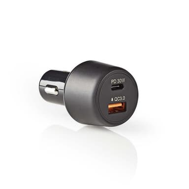 Billader | 3,0 A | USB (QC 3.0) / USB-C | Power Delivery 30 W | Sort