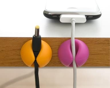 Kabelholder - Kabelklemme Mini, 6-pakning (gul/rosa/grønn)
