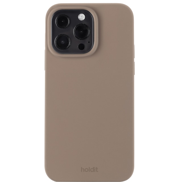 Holdit Silicone iPhone 14 Pro deksel (brun)
