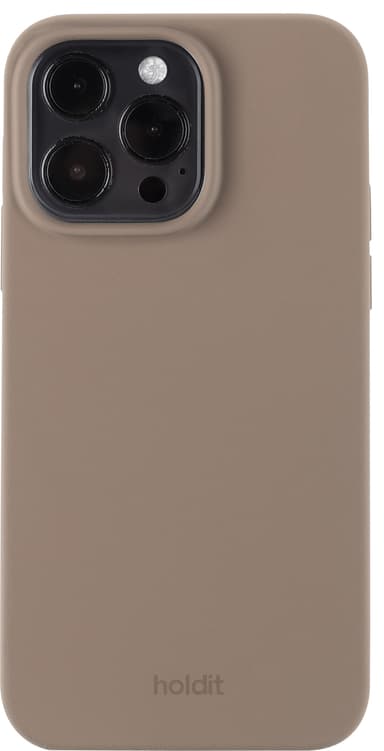 holdit iPhone 14 Pro Max Deksel Silikon Mocha Brown