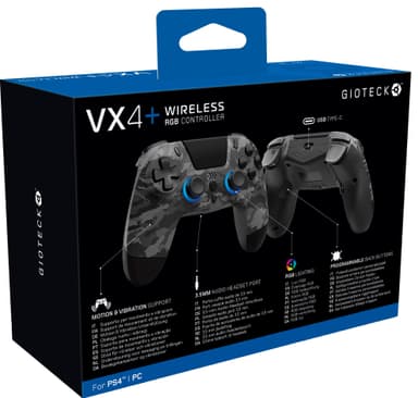 Gioteck VX4+ trådløs PS4 kontroller