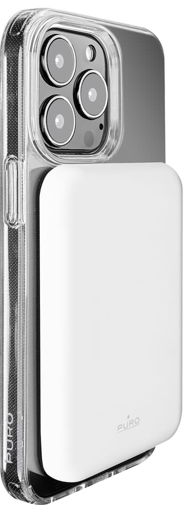 Puro MagSafe 4000 mAh powerbank (hvit)