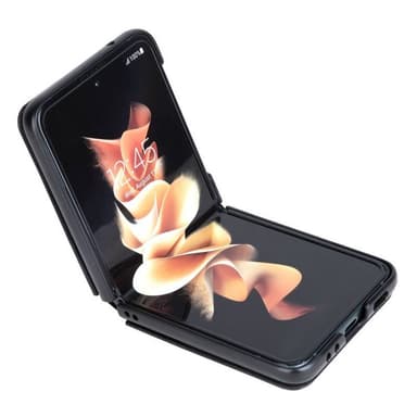 Nillkin Qin Vegansk Lær Deksel Samsung Galaxy Z Flip 4 - Sort