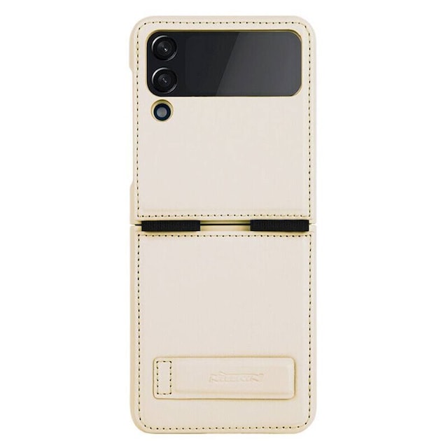 Nillkin Qin Vegansk Lær Deksel Samsung Galaxy Z Flip 4 - Gull