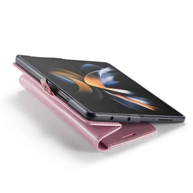 Mobil lommebok 3-korts ekte lær Samsung Galaxy Z Fold 4 - Lyserosa