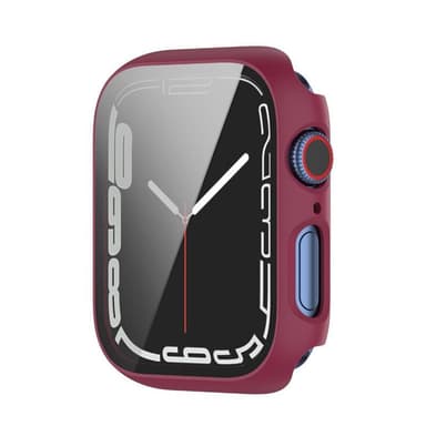 Deksel med glassdeksel Apple Watch 8 (41mm) - Vinrød