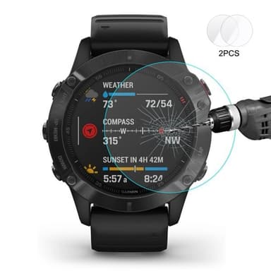 Beskyttelseglass til Garmin Fenix 6X / 6X Pro Solar 2 stk