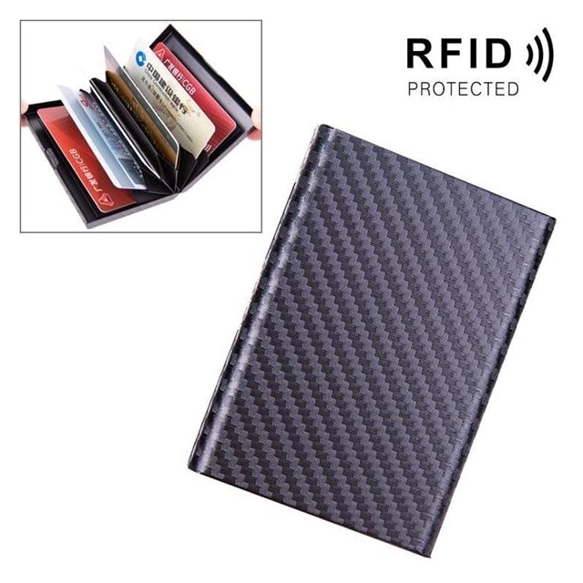 RFID Aluminium deksel til kredittkort - Svart