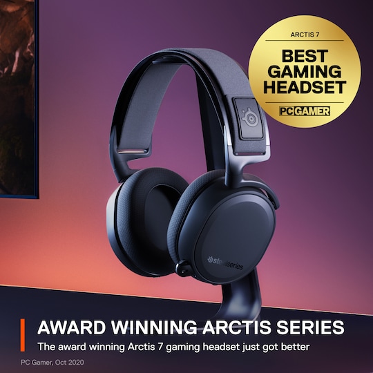 SteelSeries Arctis 7 Plus Wireless gaming headset (sort)