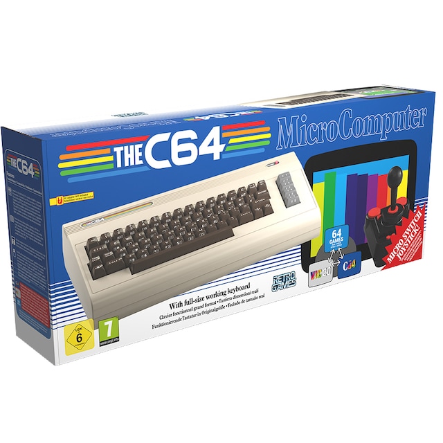 The C64 retrokonsoll i full størrelse
