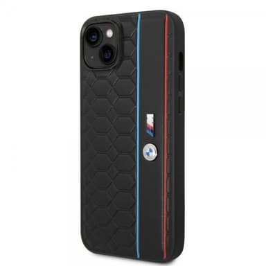 BMW iPhone 14 Plus Deksel Hexagonal Pattern Svart